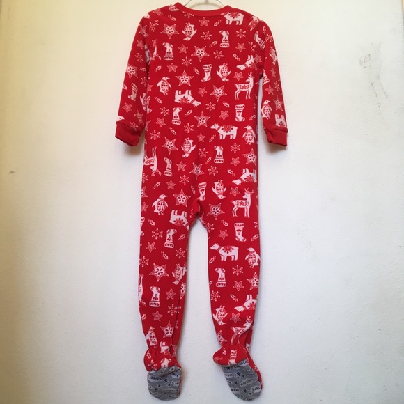 Carter’s Long-Sleeved Christmas 1-Piece Fleece Footie PJs - Picture 2 of 4